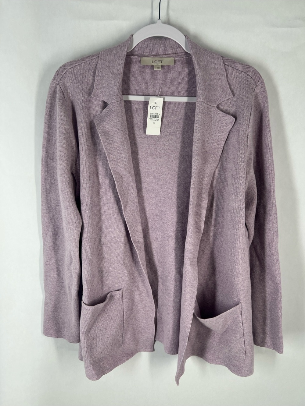 NWT LOFT Lavender Open Front Sweater Blazer Cardigan Size M